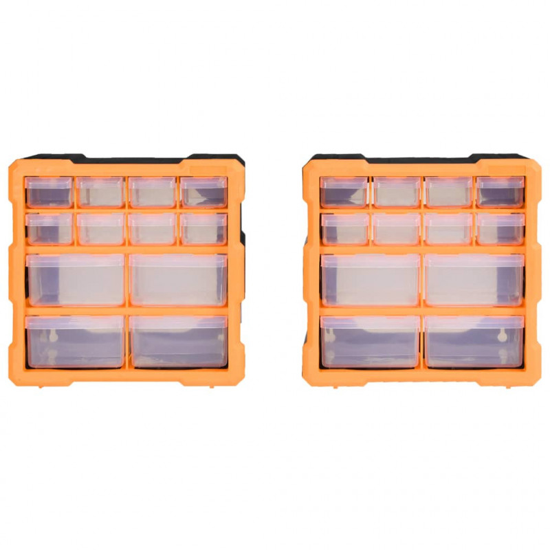 Organizery z 12 szufladkami, 2 szt, 26,5x16x26 cm