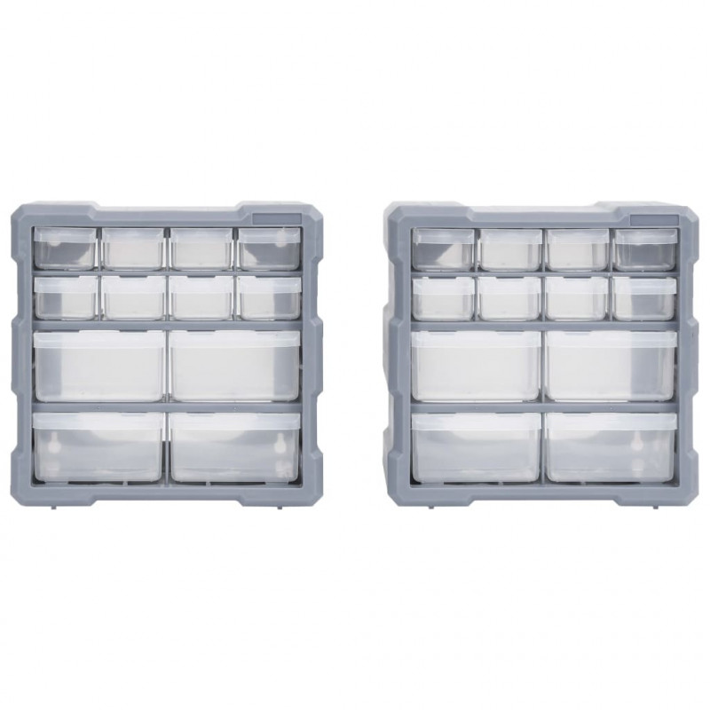 Organizery z 12 szufladkami, 2 szt, 26,5x16x26 cm