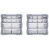 Organizery z 12 szufladkami, 2 szt, 26,5x16x26 cm