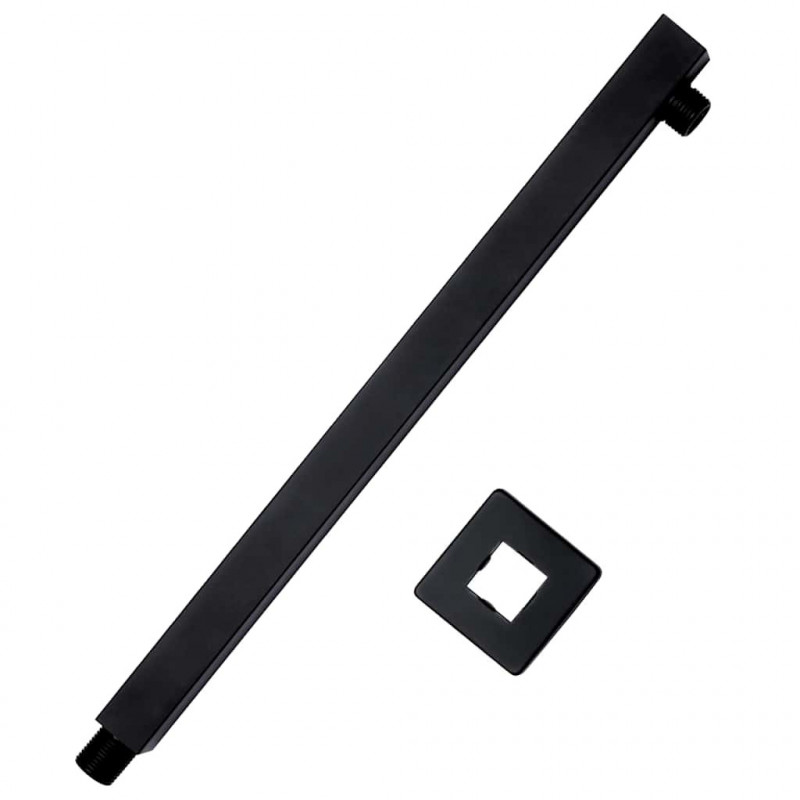 Ramię do deszczownicy, kwadratowe, stal 201, czarne, 40 cm
