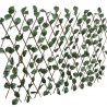 Płot kratka, wierzba ze sztucznymi listkami, 5 szt., 180x30 cm