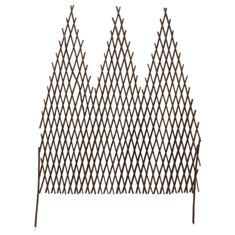 Kratki ogrodzeniowe z wierzby, 5 szt., 170x105 cm