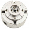 Uchwyt tokarski, 4 szczęki, złącze M33, stal, srebrny, 96 mm