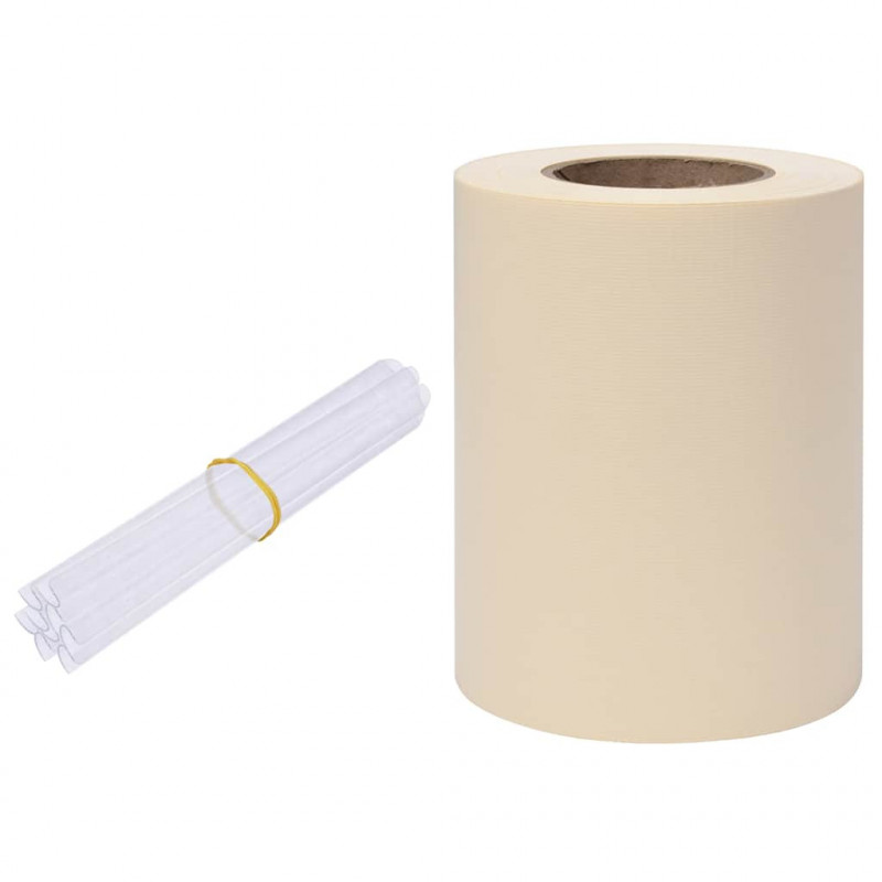 Osłona na ogrodzenie ogrodowe, PVC, 35x0,19 m, kremowa