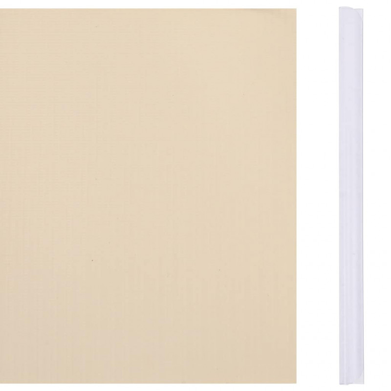 Osłona na ogrodzenie ogrodowe, PVC, 35x0,19 m, kremowa