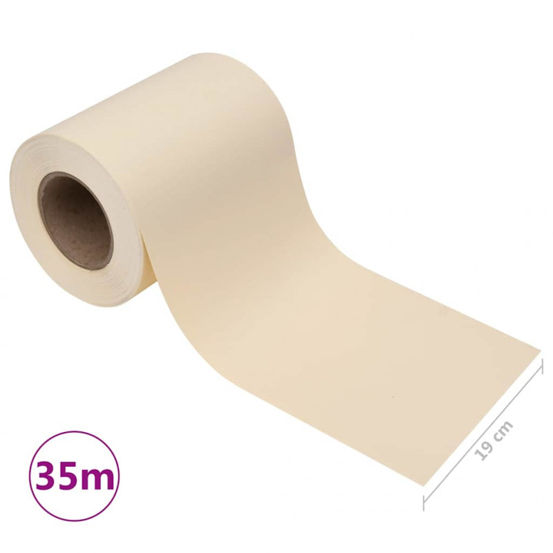 Osłona na ogrodzenie ogrodowe, PVC, 35x0,19 m, kremowa