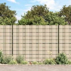 Osłona na ogrodzenie ogrodowe, PVC, 70x0,19 m, kremowa
