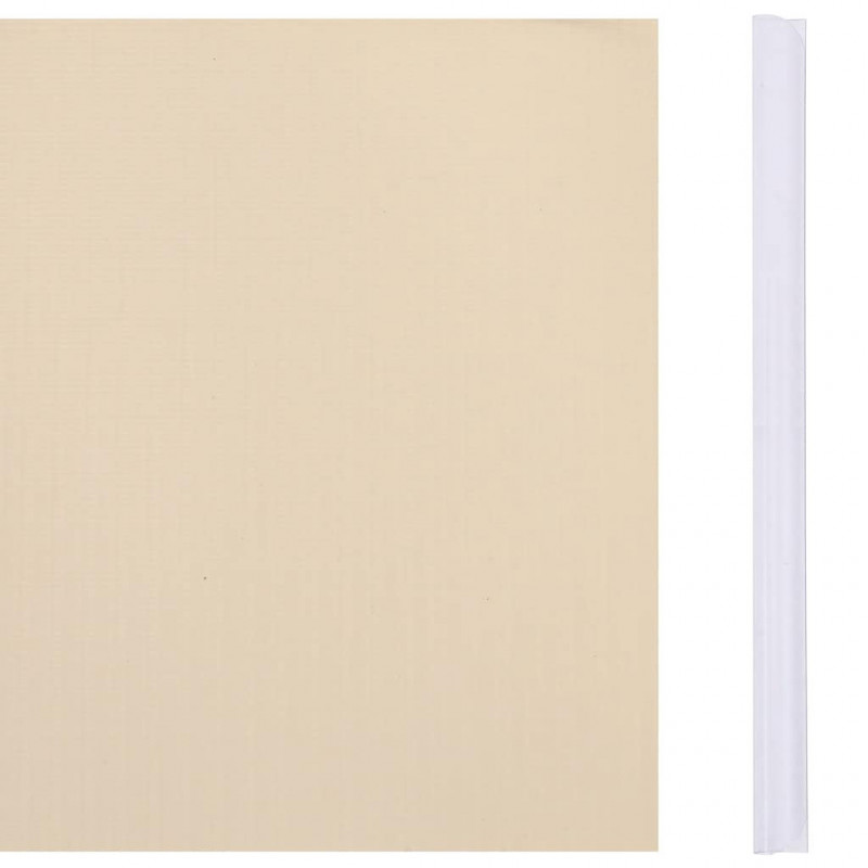 Osłona na ogrodzenie ogrodowe, PVC, 70x0,19 m, kremowa