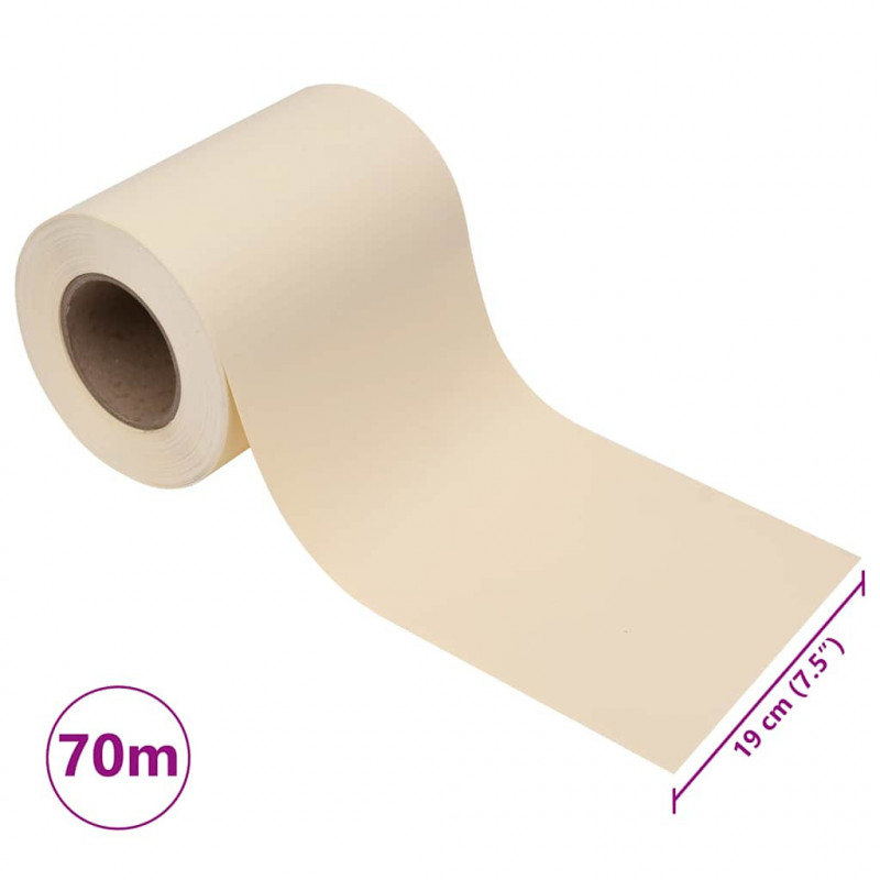 Osłona na ogrodzenie ogrodowe, PVC, 70x0,19 m, kremowa
