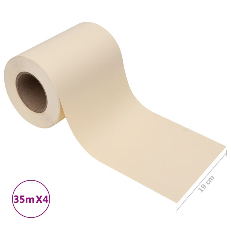Osłony na ogrodzenie, 4 szt., PVC, 35x0,19 m, kremowe