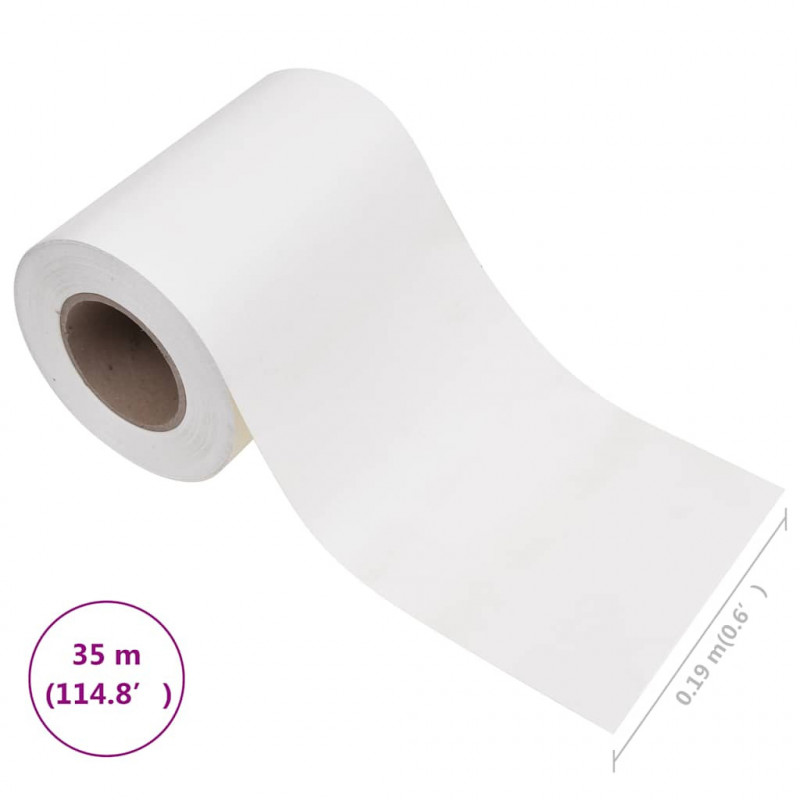 Osłona na ogrodzenie ogrodowe, PVC, 35x0,19 m, biała