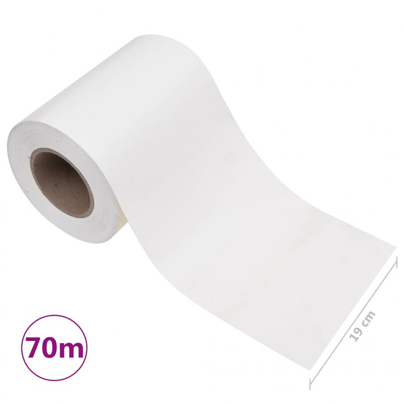 Osłona na ogrodzenie ogrodowe, PVC, 70x0,19 m, biała