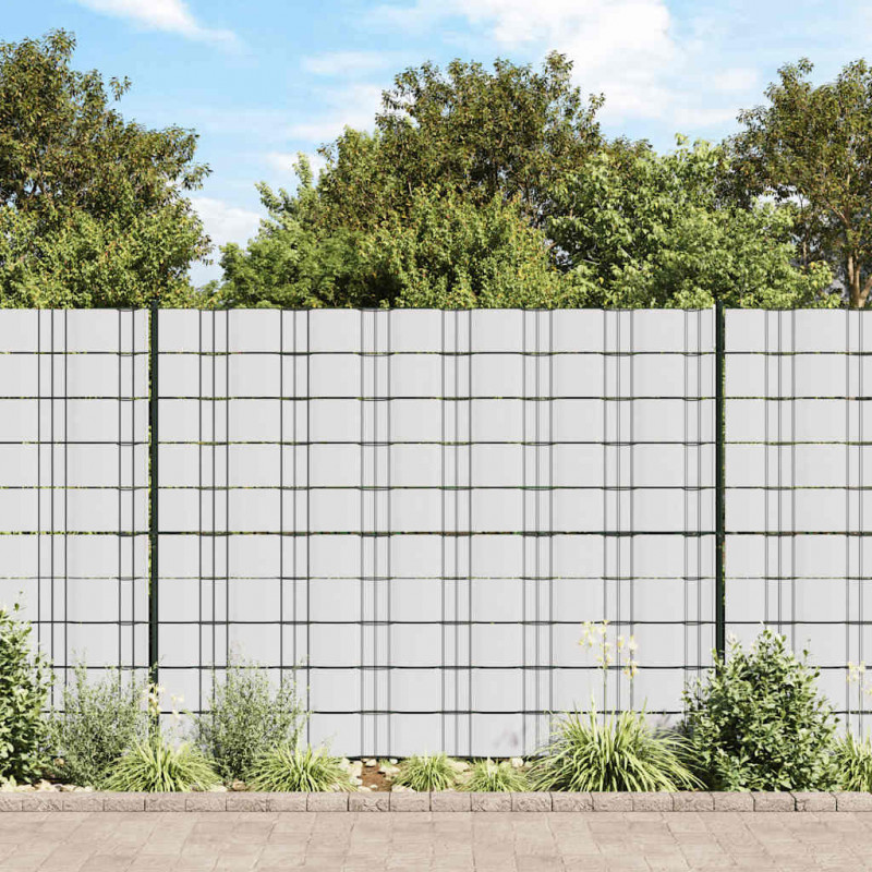 Osłony na ogrodzenie, 4 szt., PVC, 35x0,19 m, białe
