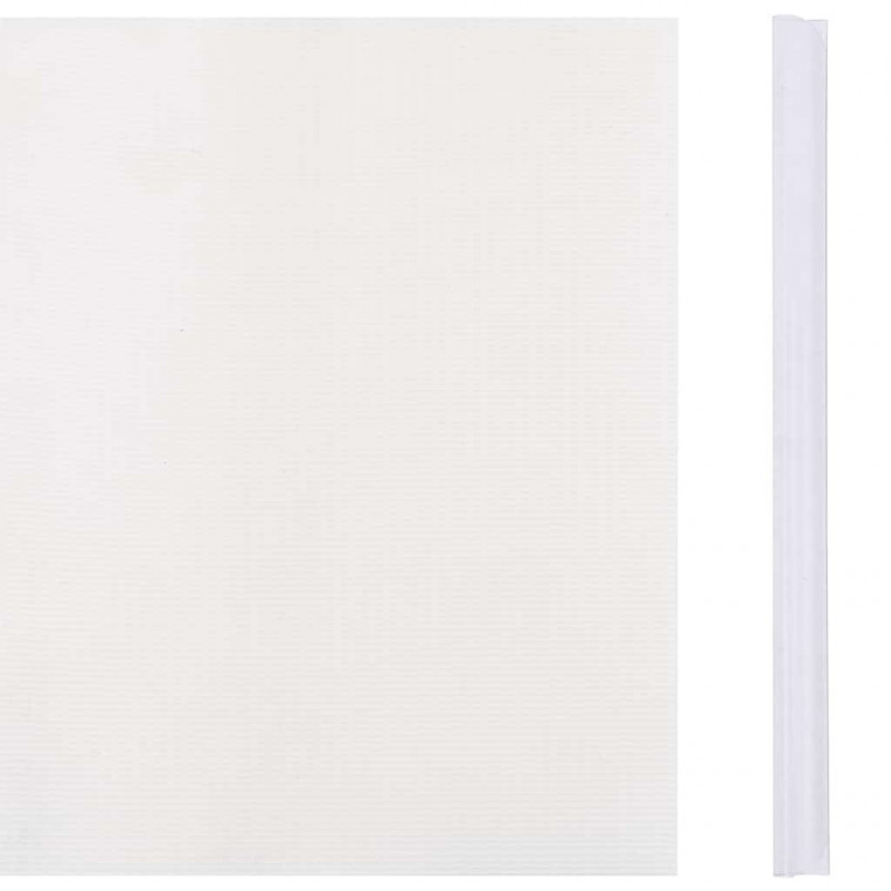 Osłony na ogrodzenie, 4 szt., PVC, 35x0,19 m, białe