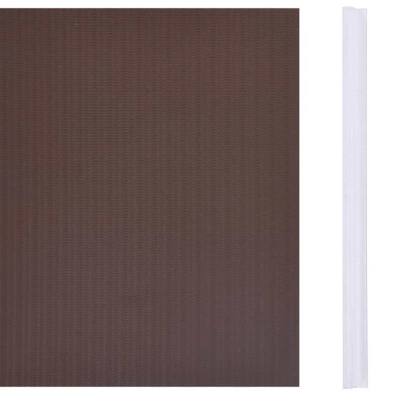 Osłona na ogrodzenie ogrodowe, PVC, 35x0,19 m, brązowa