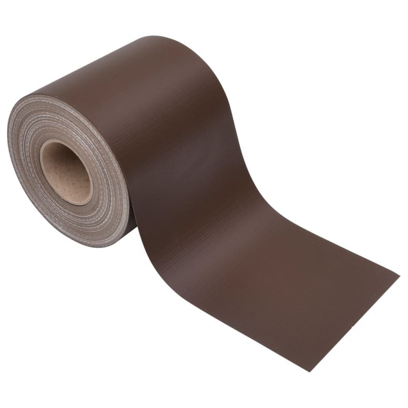 Osłona na ogrodzenie ogrodowe, PVC, 35x0,19 m, brązowa