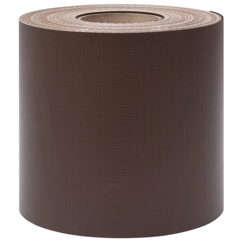 Osłona na ogrodzenie ogrodowe, PVC, 35x0,19 m, brązowa