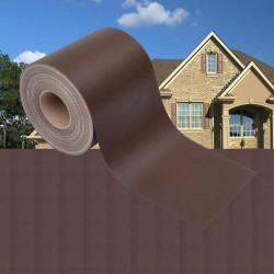 Osłona na ogrodzenie ogrodowe, PVC, 70x0,19 m, brązowa