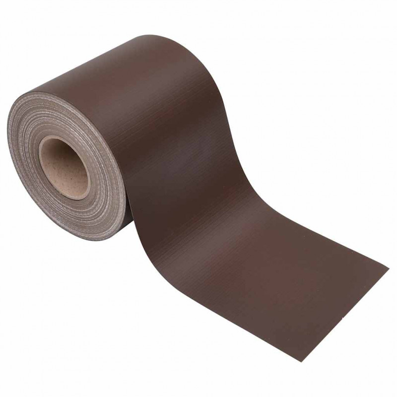 Osłona na ogrodzenie ogrodowe, PVC, 70x0,19 m, brązowa