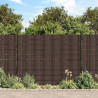 Osłony na ogrodzenie, 4 szt., PVC, 35x0,19 m, brązowe