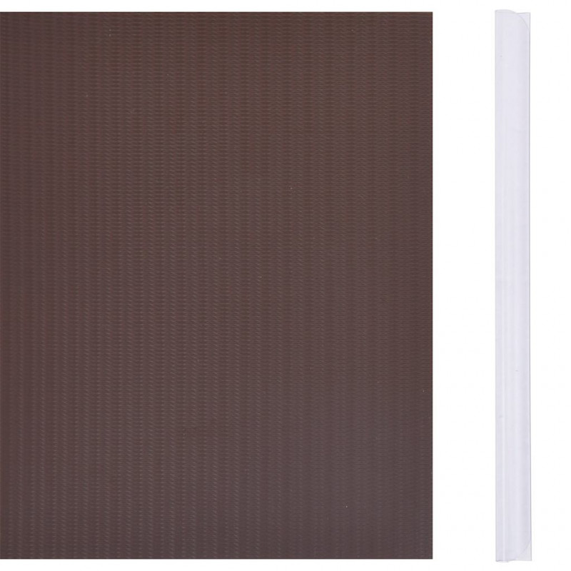 Osłony na ogrodzenie, 4 szt., PVC, 35x0,19 m, brązowe
