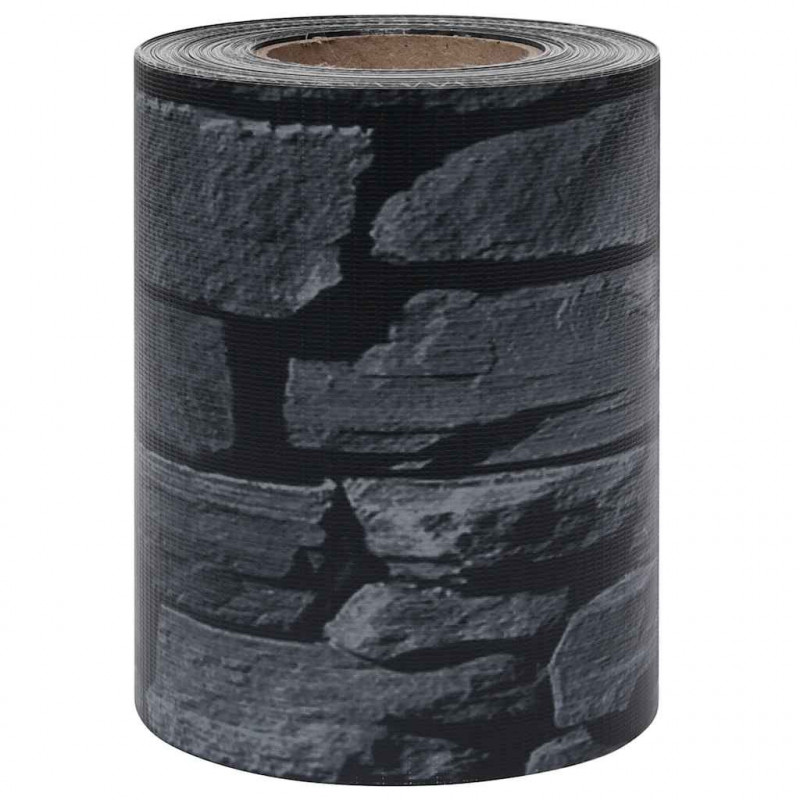 Osłona na ogrodzenie ogrodowe, PVC, 35x0,19 m, wygląd kamienia
