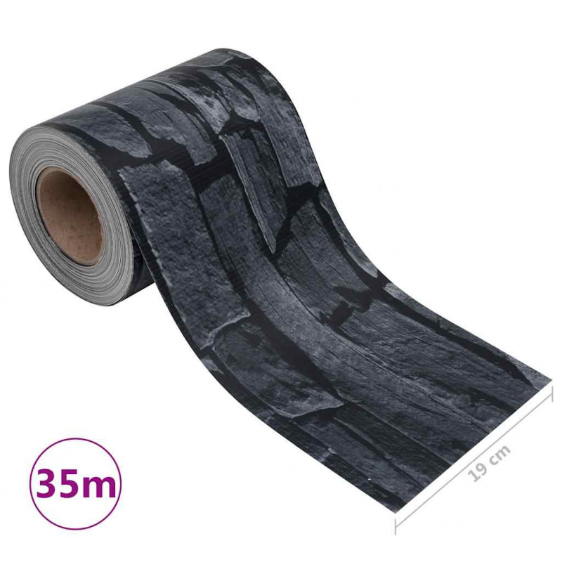 Osłona na ogrodzenie ogrodowe, PVC, 35x0,19 m, wygląd kamienia