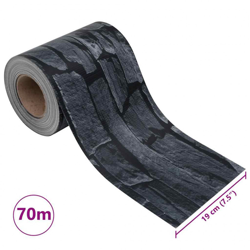 Osłona na ogrodzenie ogrodowe, PVC, 70x0,19 m, szara
