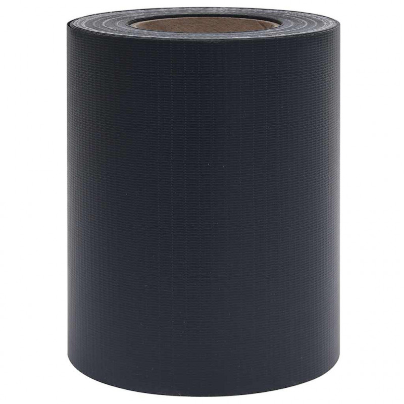 Osłona na ogrodzenie ogrodowe, PVC, 35x0,19 m, ciemnoszara, mat