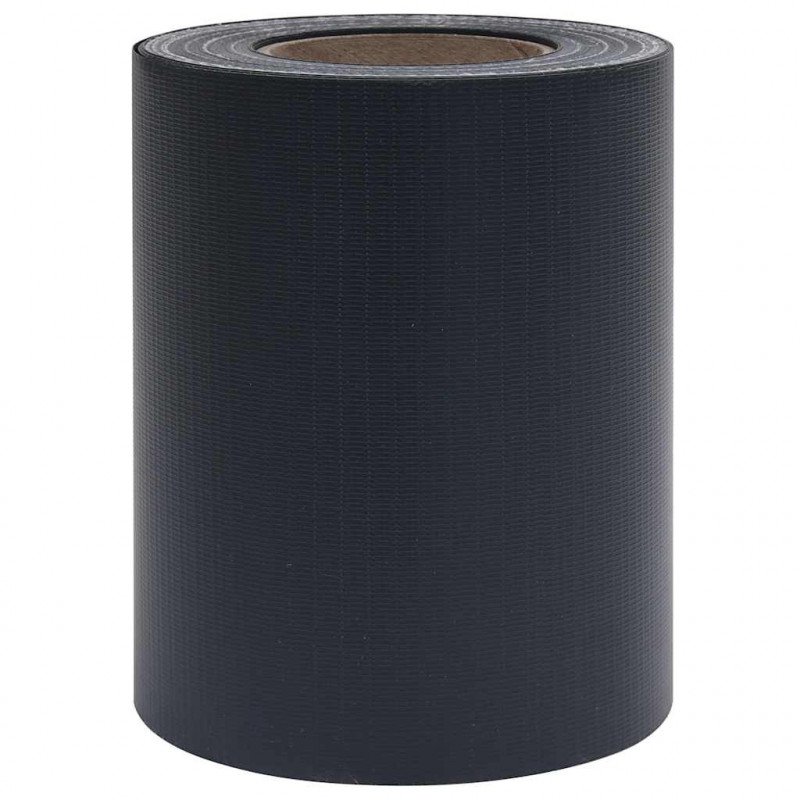 Osłony na ogrodzenie, 4 szt., PVC, 35x0,19 m, ciemnoszare, mat