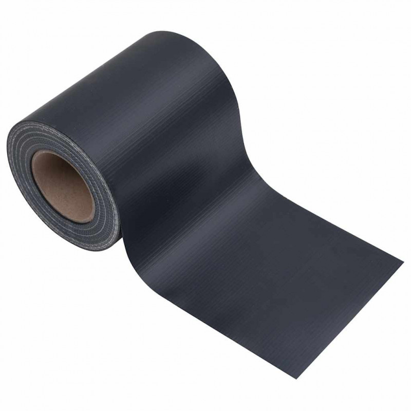 Osłony na ogrodzenie, 4 szt., PVC, 35x0,19 m, ciemnoszare, mat