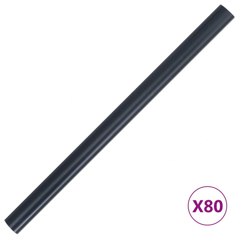 Osłony na ogrodzenie, 4 szt., PVC, 35x0,19 m, ciemnoszare, mat