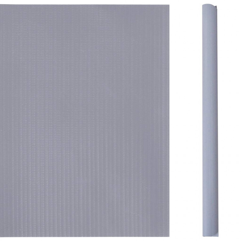 Osłona na ogrodzenie ogrodowe, PVC, 35x0,19 m, jasnoszara, mat