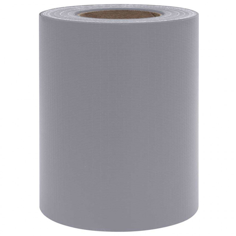 Osłona na ogrodzenie ogrodowe, PVC, 35x0,19 m, jasnoszara, mat