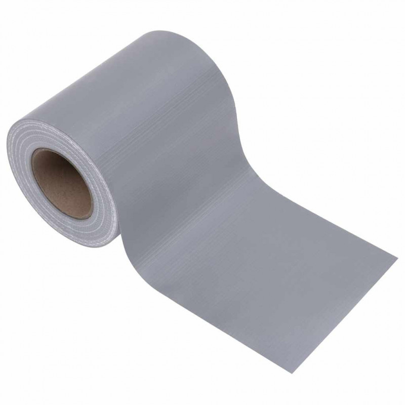 Osłona na ogrodzenie ogrodowe, PVC, 35x0,19 m, jasnoszara, mat