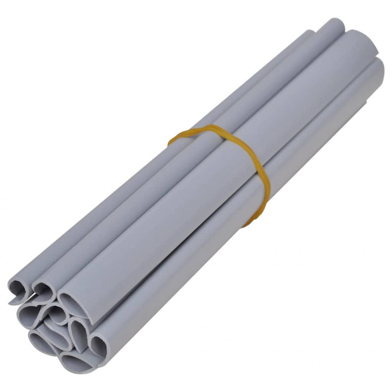 Osłona na ogrodzenie ogrodowe, PVC, 35x0,19 m, jasnoszara, mat