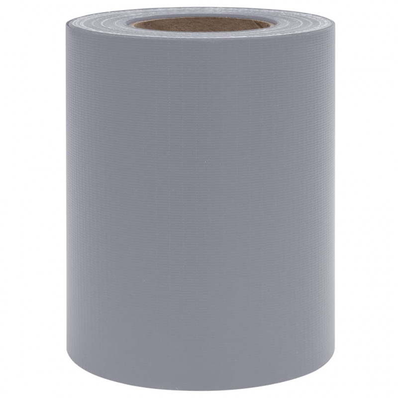 Osłony na ogrodzenie, 4 szt., PVC, 35x0,19 m, jasnoszare, mat