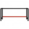 Metalowa rama pod blat roboczy, 175x57x79 cm, czarno-czerwona