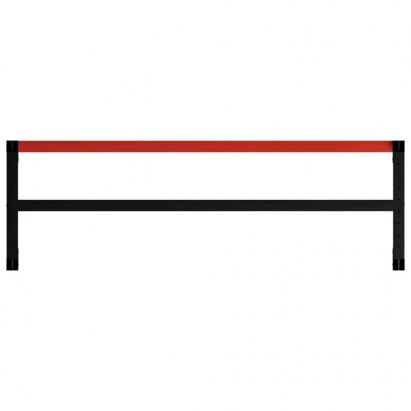 Metalowa rama pod blat roboczy, 175x57x79 cm, czarno-czerwona
