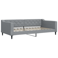 Sofa z funkcją spania, jasnoszara, 100x200 cm, obita tkaniną