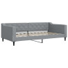 Sofa z funkcją spania, jasnoszara, 100x200 cm, obita tkaniną