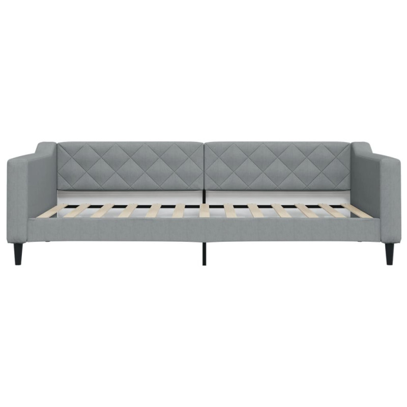 Sofa z funkcją spania, jasnoszara, 100x200 cm, obita tkaniną