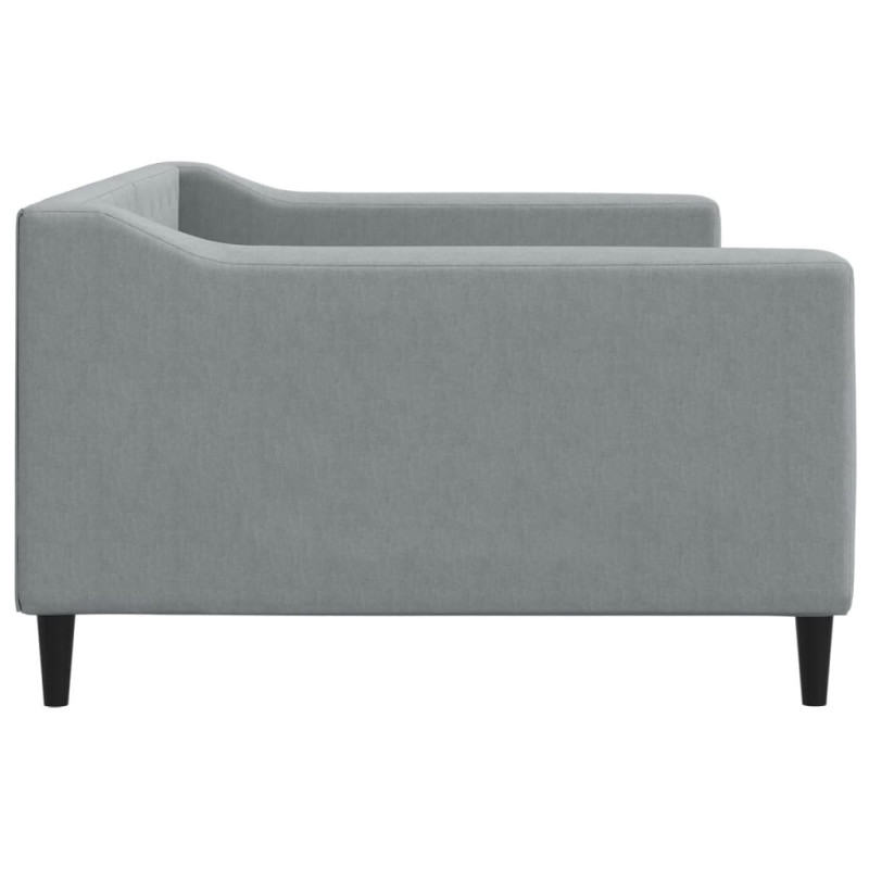 Sofa z funkcją spania, jasnoszara, 100x200 cm, obita tkaniną