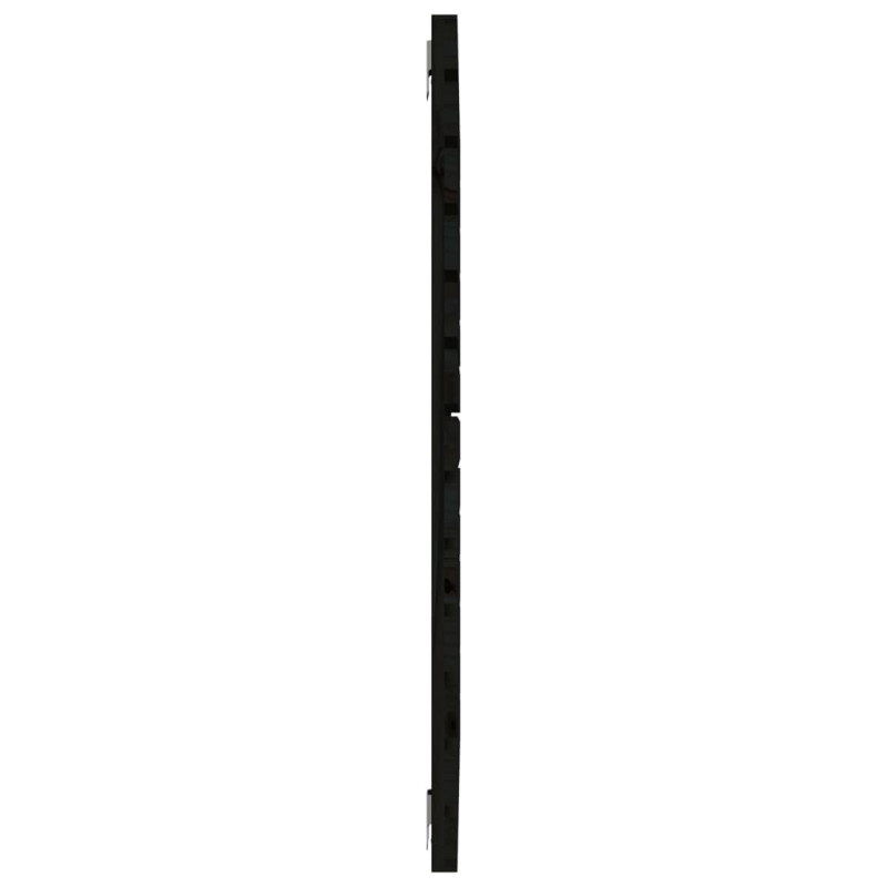 Wezgłowie łóżka, czarne, 106x3x91,5 cm, lite drewno sosnowe