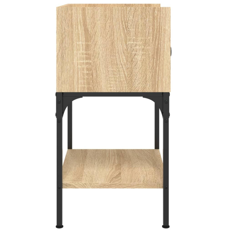 Stolik nocny, dąb sonoma, 40,5x31x60cm, materiał drewnopochodny