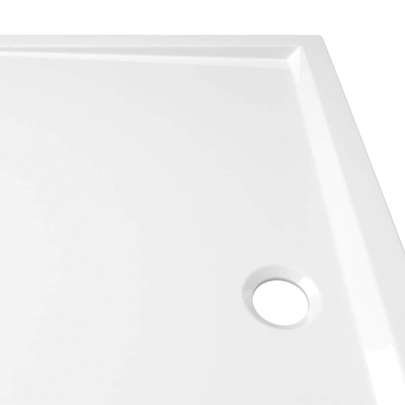 Prostokątny brodzik prysznicowy, ABS, biały, 80x120 cm