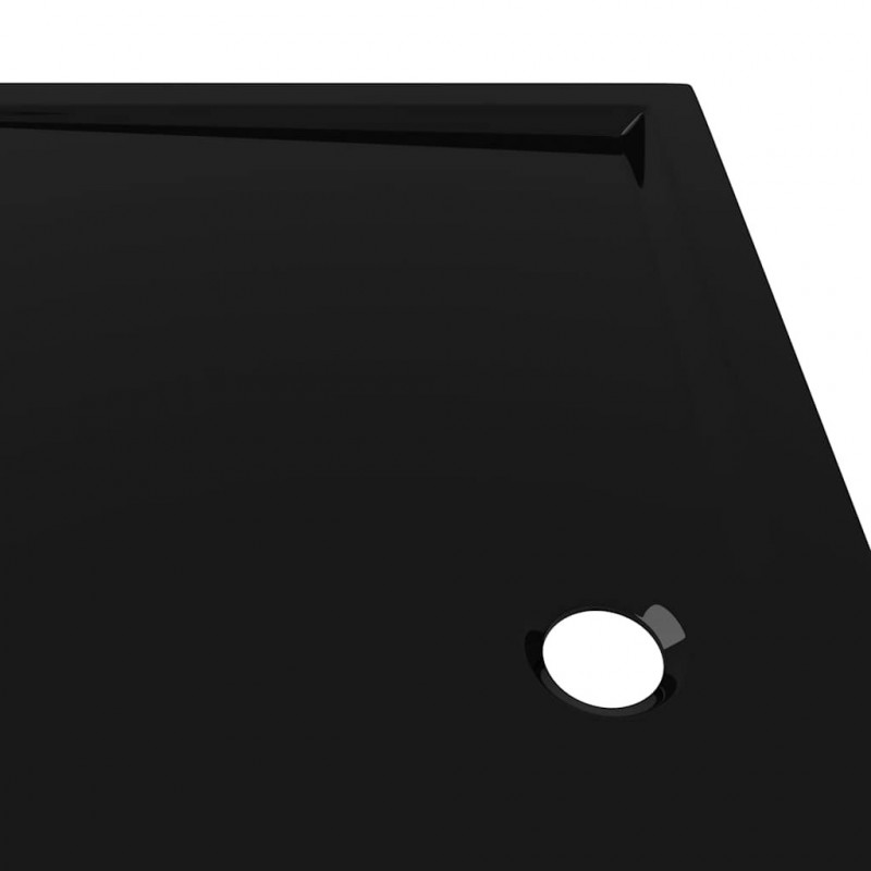Prostokątny brodzik prysznicowy, ABS, czarny, 80x120 cm