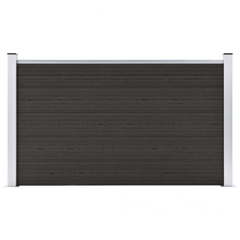 Panel ogrodzeniowy, WPC, 180x105 cm, czarny