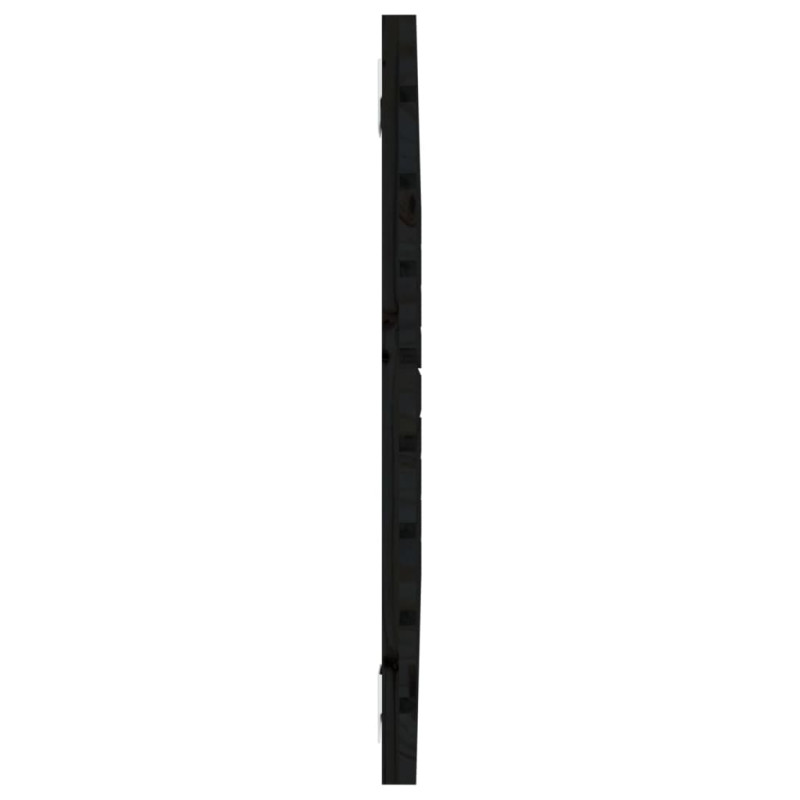 Wezgłowie łóżka, czarne, 106x3x63 cm, lite drewno sosnowe