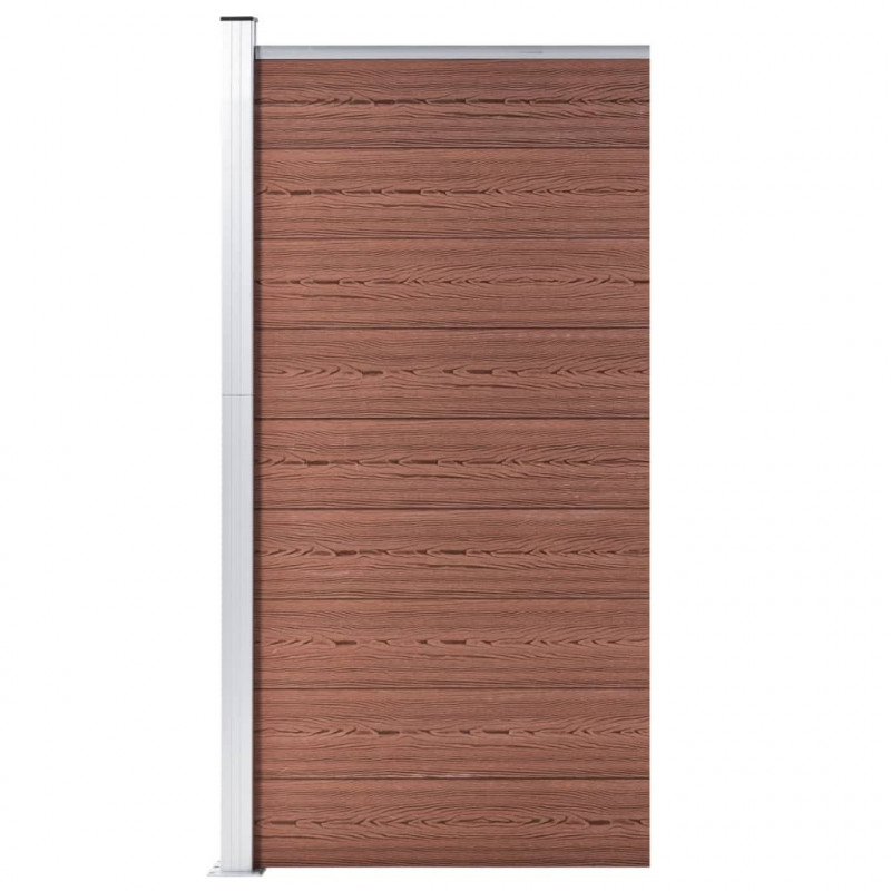 Panel ogrodzeniowy z WPC, 95x186 cm, brązowy